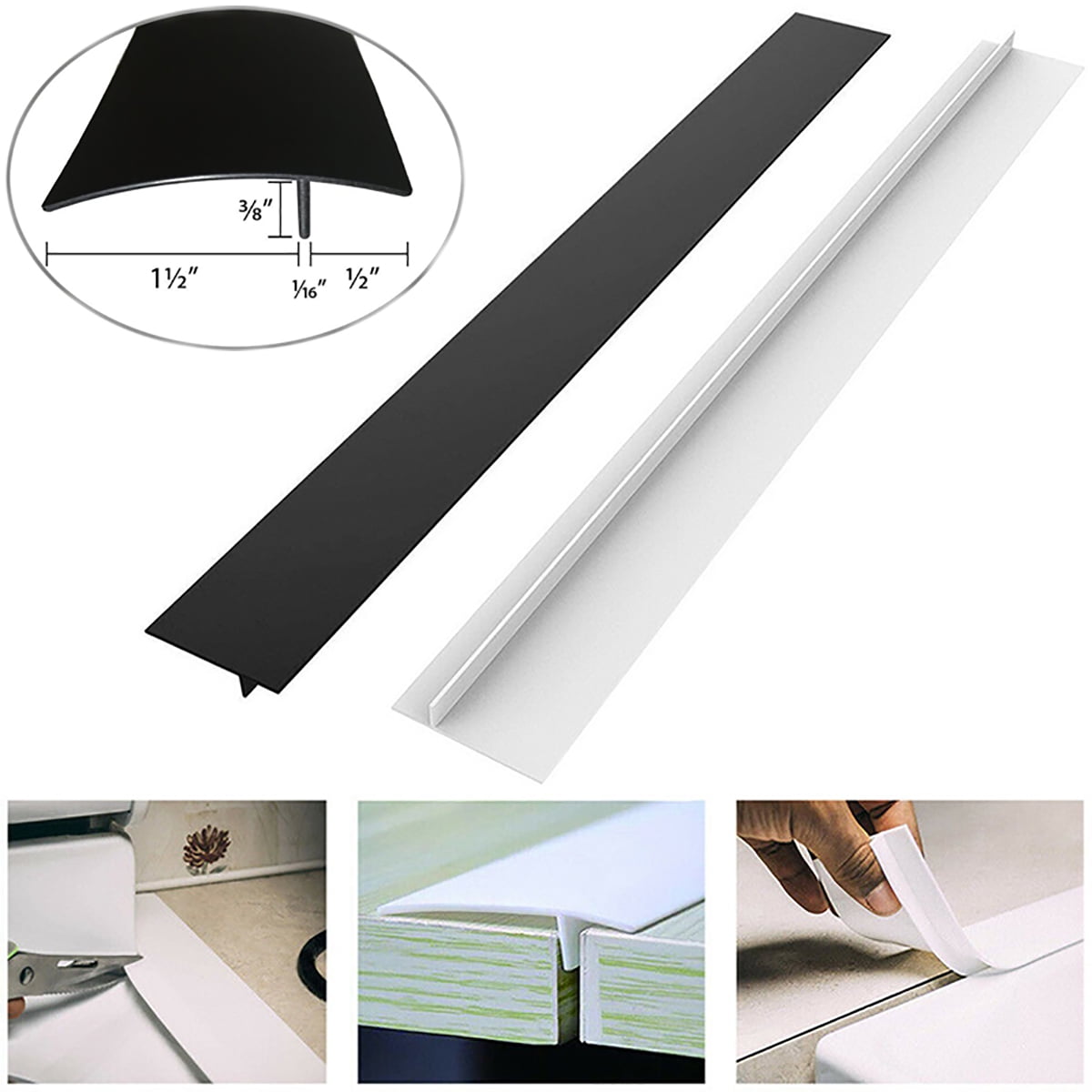 Kitchen Silicone Stove Counter Gap Cover, 25 inch Long & Extra Wide ...