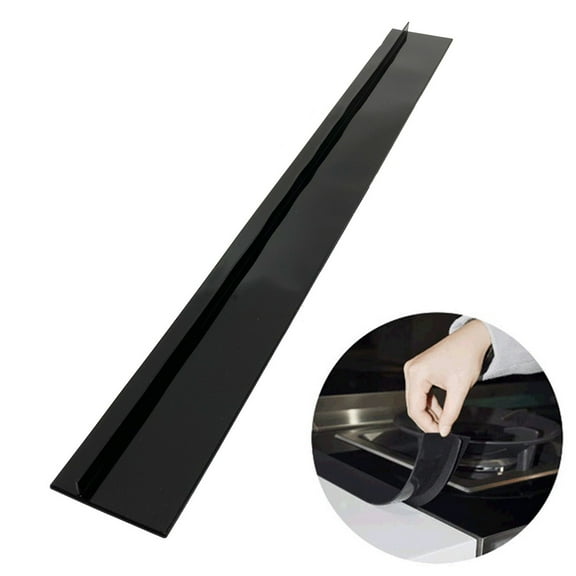 Kitchen Silicone Stove Counter Gap Cover Heat Resistant Oven Gap Filler Seals Gaps(25 Inches, Black),1 Piece