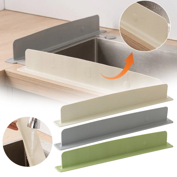 Kitchen Silicone Water Baffle, Kitchen Sink Splash Guard that Can Be Placed Behind the Sink, Premium Kitchen Sink Silicone Water Splash Guard for Preventing Messy Splatter Clearance Sales
