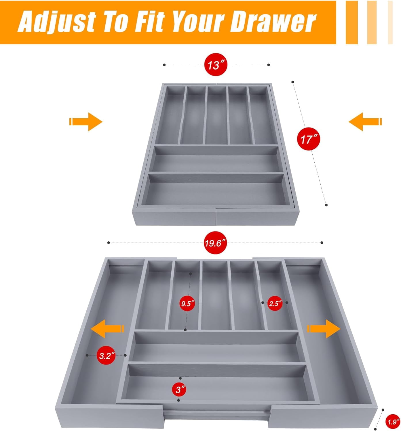 Serveware Rack Kitchen Silverware Drawer Organizer and Storage Cabinet Utensil Rack ...