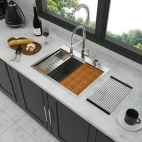 Kitchen Sink 28 Inch Drop in Kitchen Sink - 28 "x 22" Kitchen Sink Stainless Steel 16 Gauge Workstation Sink Drop-in Topmount Single Bowl Kitchen Sink,Stainless Steel Kitchen Sink