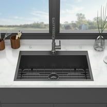 Kitchen Sink 30 Drop In Kitchen Sink - Topmount Gunmetal Black Stainless Steel 18 Gauge Singe Bowl Kitchen Sink Basin,Stainless Steel Kitchen Sink