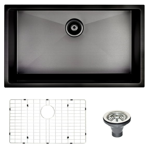 Kitchen Sink 30" L X 18" W Undermount Kitchen Sink With Sink Grid,Stainless Steel Kitchen Sink