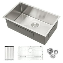 Kitchen Sink 33 Inch Undermount Sink - 33"x19"x10" Undermount Stainless Steel Kitchen Sink 16 Gauge 10 Inch Deep Single Bowl Kitchen Sink Basin,Stainless Steel Kitchen Sink