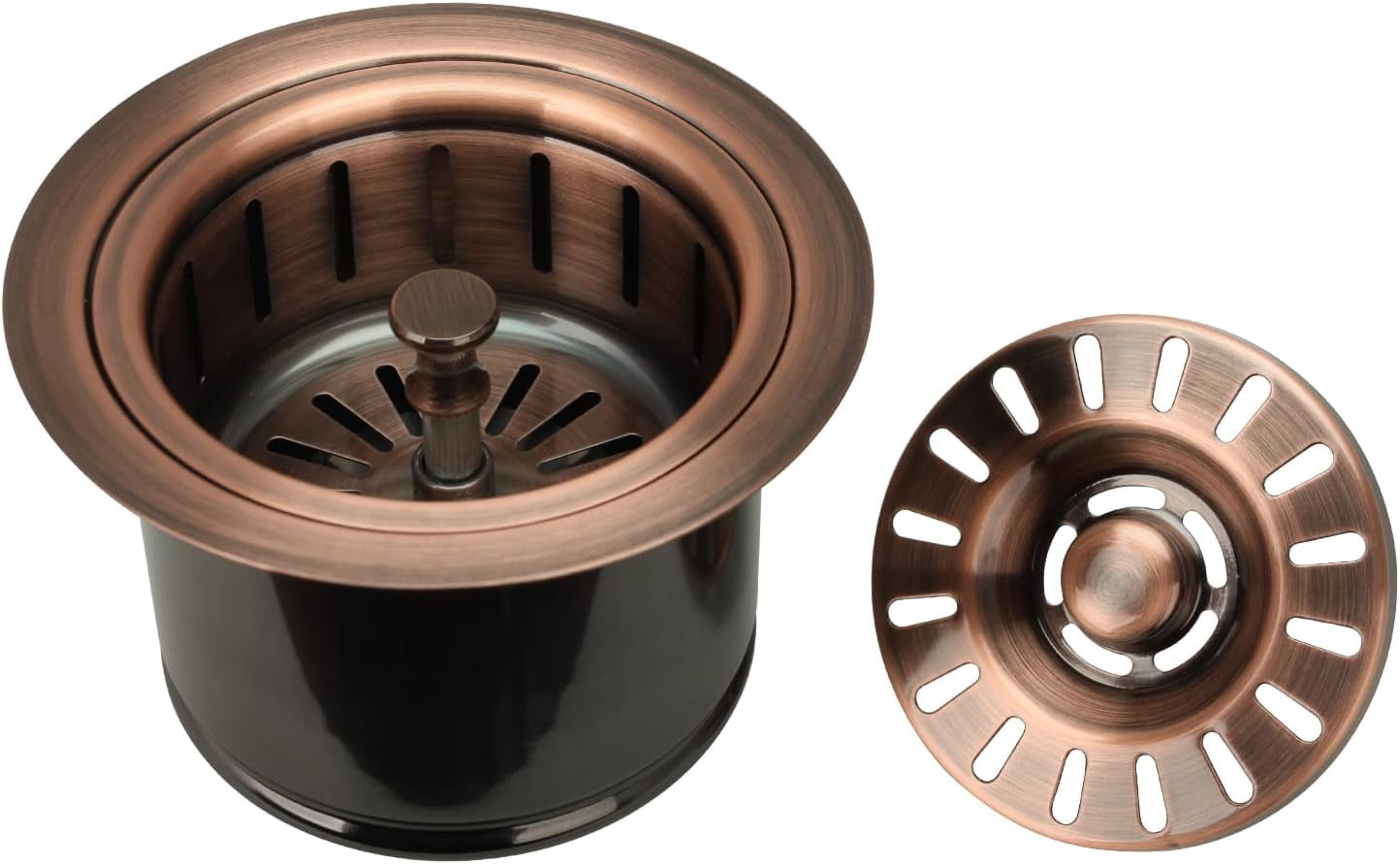 Kitchen Sink Antique Copper Finish Garbage Disposal Flange Stopper, One Size Disposal Rim, Fit 3-1/2 Inch Standard Sink Drain Hole 2.85" Height