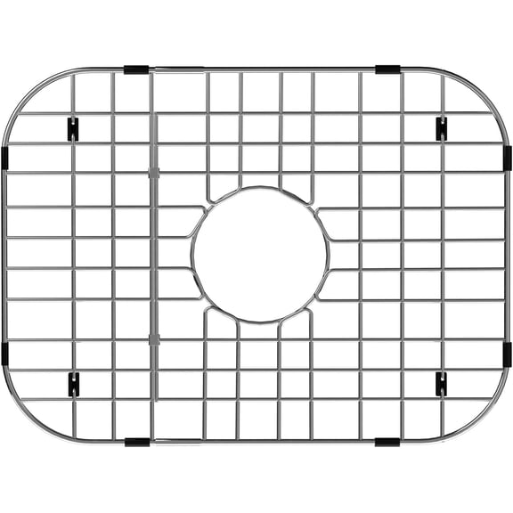 Kitchen Sink Bottom Grid, Sink Protector Stainless Sink Grate 18"L x 13.4"W with Center Drain Hole for Sink Bowl