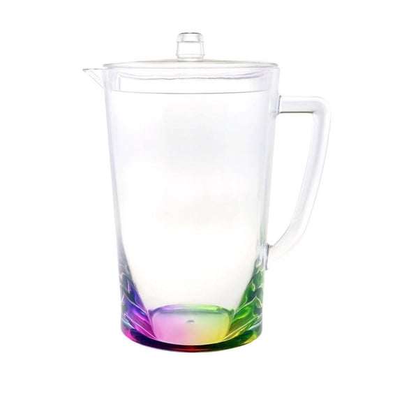 Kitchen Sink Caddy, 2.75 Quarts Water Pitcher with Lid, Oval Halo Design Unbreakable Plastic Pitcher, Drink Pitcher, Juice Pitcher with Spout BPA Free, Clear Kitchen Utensil Set