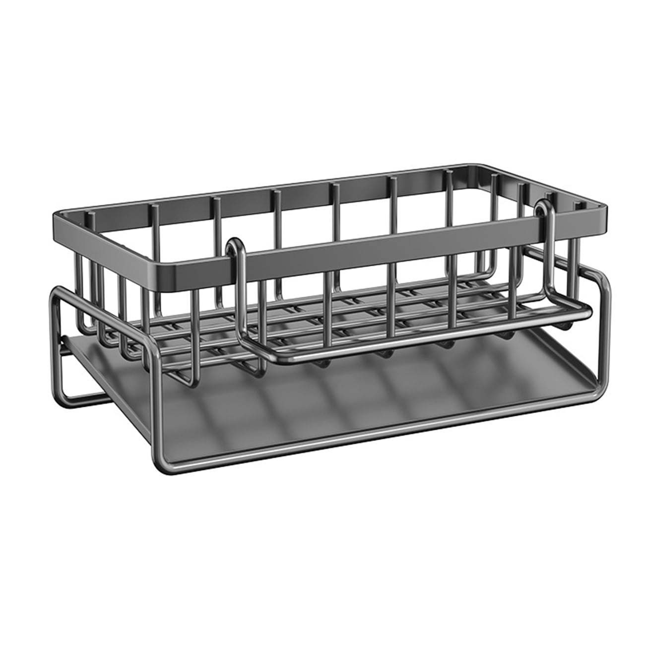 Kitchen Sink Caddy Basket Drain Rack Sponge Holder, 9.45 x 3.94 x 10.24 in