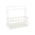 thumbnail image 1 of Kitchen Sink Caddy Organizer with Double Towel Bar, Over Sink Drying Rack for Sponge Soap and Brushes, Countertop Storage Tray with Inclined Drain for Kitchen and Bathroom, 1 of 6