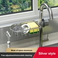 thumbnail image 1 of Kitchen Sink Caddy Organizer,Equipped with A Drainage Tray Sponge Holder,Faucet Organizer Rack for Bathroom,Adjustable with Hooks, Suitable for Kitchen and Bathroom, 1 of 5