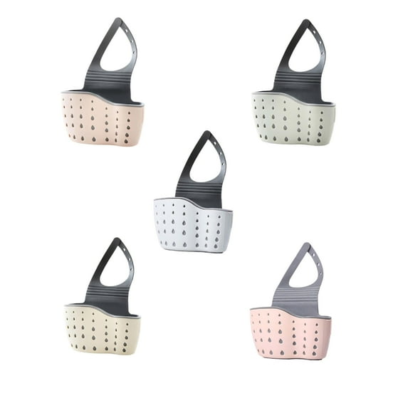 Kitchen Sink Caddy Sponge Holder for Organizer Dish Soap Holder Hanging Ajustable Strap Faucet Caddy with Drain Holes for Drying, Kitchen Sink Accessories