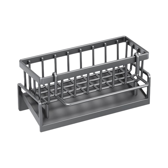 Kitchen Sink Caddy, Sponge Holder Self Drain Soap Dish with Detachable Dishcloth Rack for Kitchen Countertop Organizer