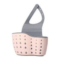 thumbnail image 1 of Kitchen Sink Caddy Sponge Holder Silicone Plastic Soap Holder, Kitchen Sink Shelf Soap Sponge Drain Rack Holder Hanging Ajustable Strap Faucet Caddy with Drain Holes for Drying, 1 of 7