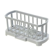 Kitchen Sink Caddy Sponge Holder - Sponge Holder for Sink, Sink Tray Drainer Rack, Soap Dish Dispenser Brush Holder Storage Kitchen Accessories