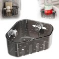 thumbnail image 1 of Kitchen Sink Corner Storage Basket, Suction Cup Organizer, Upgraded Suction Cup Drainer Basket with Drainage Holes, Punch-Free Sponge Soap Dish Brush Storage Rack, 1 of 4