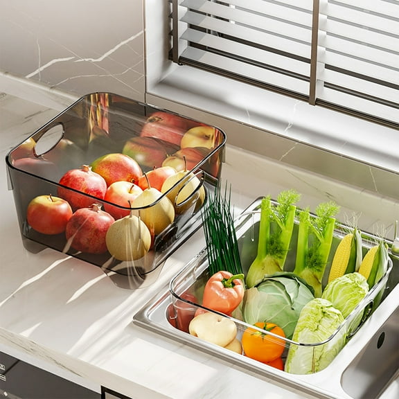 Kitchen Sink Dish Basin, Plastic Tub, Draining Plug, Handle, Large Capacity, Modern Design, Family Use, Dishwashing, Vegetable Cleaning Sopatenor