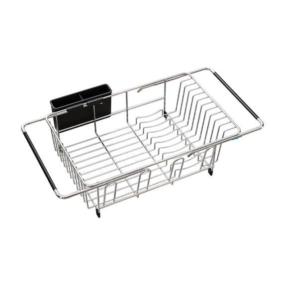 Kitchen Disc Rack Kitchen Sink Dish Drying Rack, Expandable Stainless Steel Over Sink ...