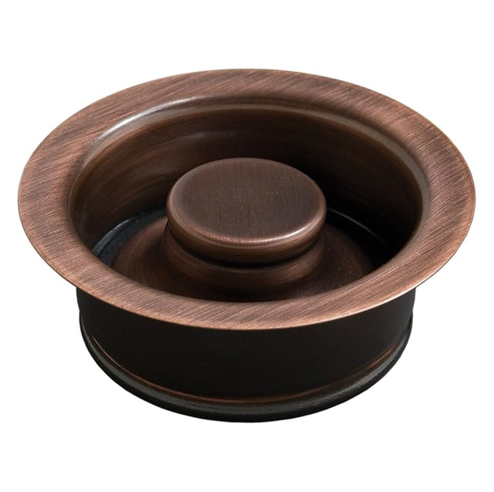 Kitchen Sink Drain Flange, 3.5 Inch Solid Brass ISE Disposal Strainer with Stopper, Antique Copper Finish for Copper Sinks, Kitchen Sink Accessories