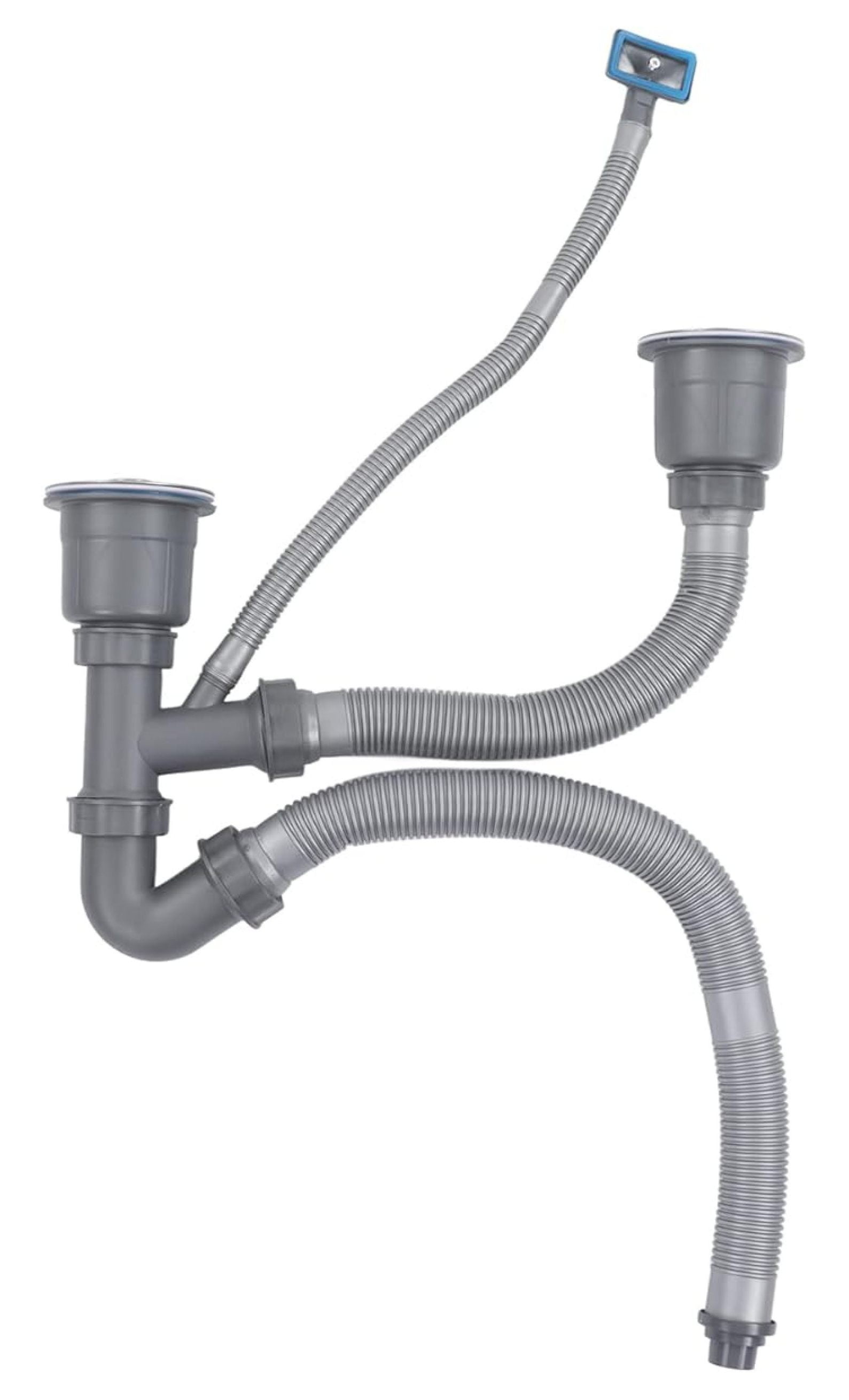 Kitchen Sink Drain Kit Double Hose, Universal Drain Pipe Kit Quick ...
