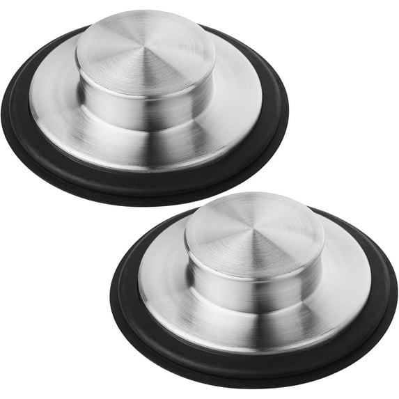 Kitchen Sink Drain Stopper Set, Stainless Steel Stoppers for Standard 3.5-inch Sinks, 2-Pack