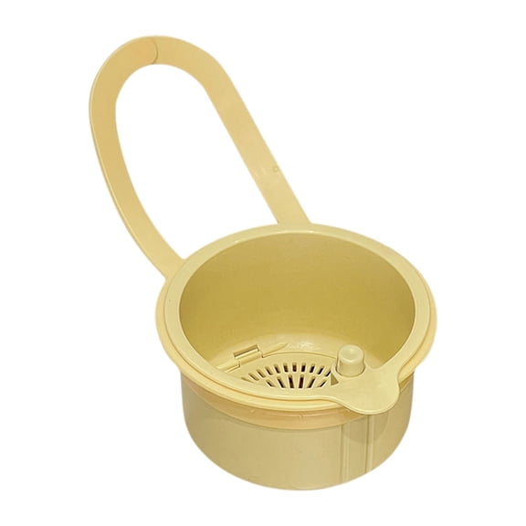 Kitchen Sink Drain Strainer,Hanging Waste Filter Basket,Self Cleaning Debris Collector,5.11x4.33x5.7 Inch Multifunctional Handle Design for Kitchen Sink Food Residue Separation Filtration,Yellow