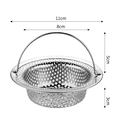 thumbnail image 1 of Kitchen Sink Drain Strainer, Stainless Steel Scrap Catcher, Basket Strainer with Handle, Sink Protector for Food Waste, Dishwasher Safe Drain Basket, Universal Fit Sink Accessories, 1 of 5