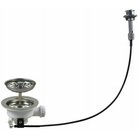 Kitchen Sink Drain With Traction Control For Lifting Console, Cable Control Stainless Steel Sink Drain For Salon Spa Replacement Part