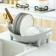 thumbnail image 1 of Kitchen Sink Drying Rack with Drainboard & Utensil Holder | Expandable Dish Drainer for Plates, Bowls & Cups | Space Saving Countertop Organizer | 1 Piece, 1 of 5