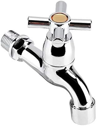 Kitchen Sink Faucet, 3 Cross Handle ABS Water Faucet Washing Machine Sink Basin Cold Water Tap with Single Spout & Handle$$Tools & Hardware Other