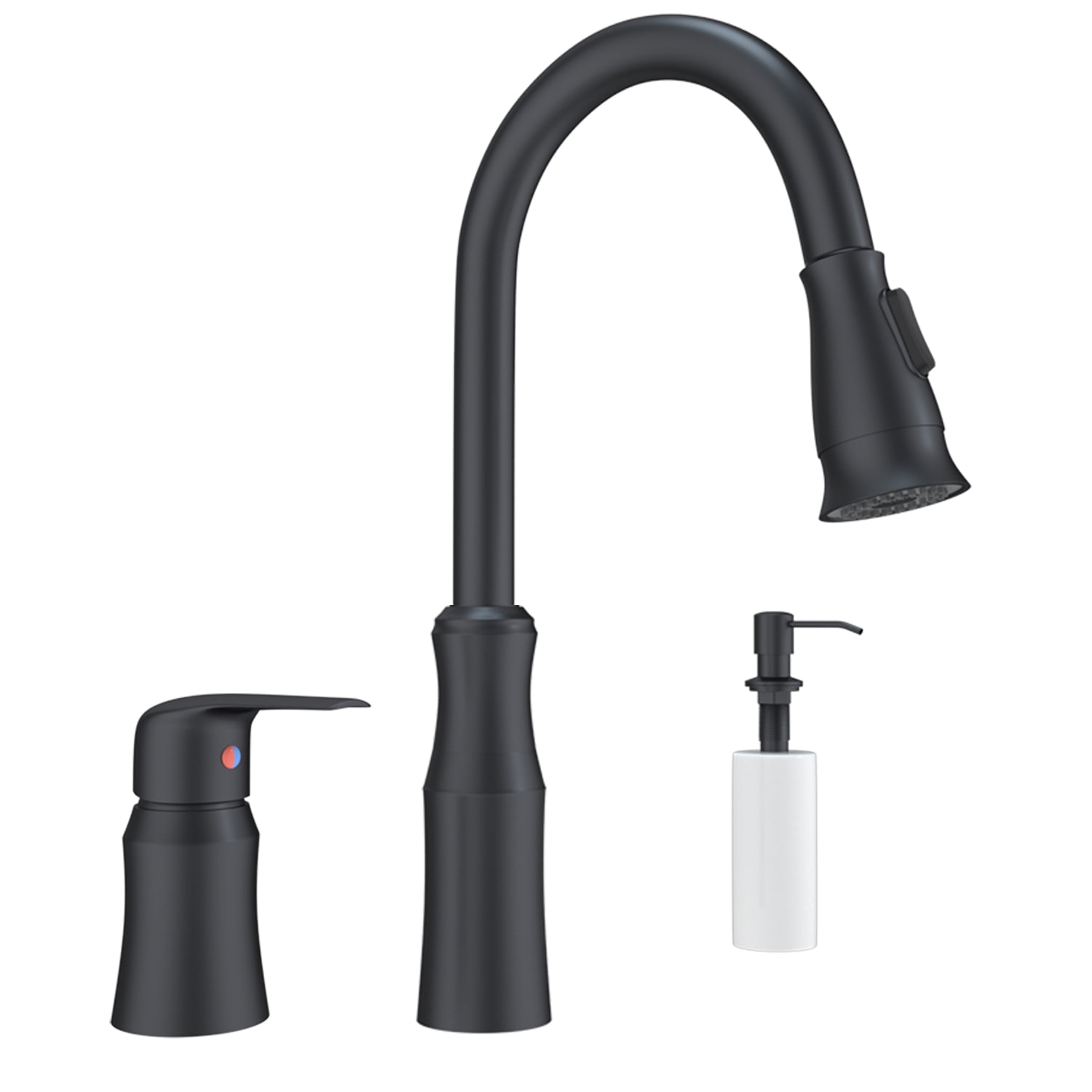 Kitchen Sink Faucet,3 Hole Kitchen Faucets with Pull Down Sprayer