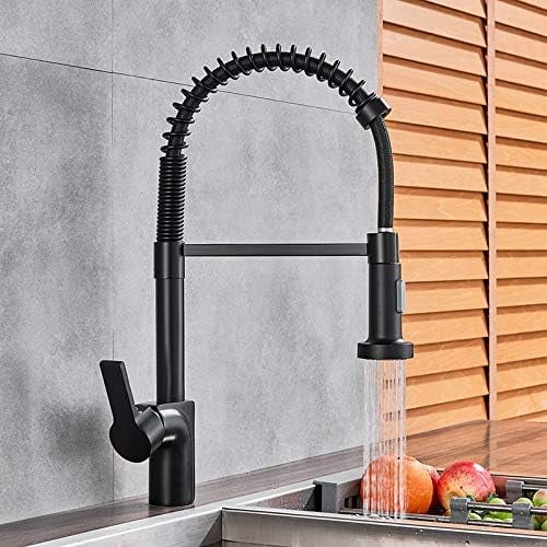 Kitchen Sink Faucet for Bar Farmhouse Commercial, Black/Brushed Kitchen
