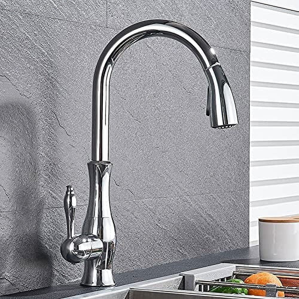 Sink Rotation Kitchen Sink Faucet for Bar Farmhouse Commercial, Brass Kitchen Faucet ...