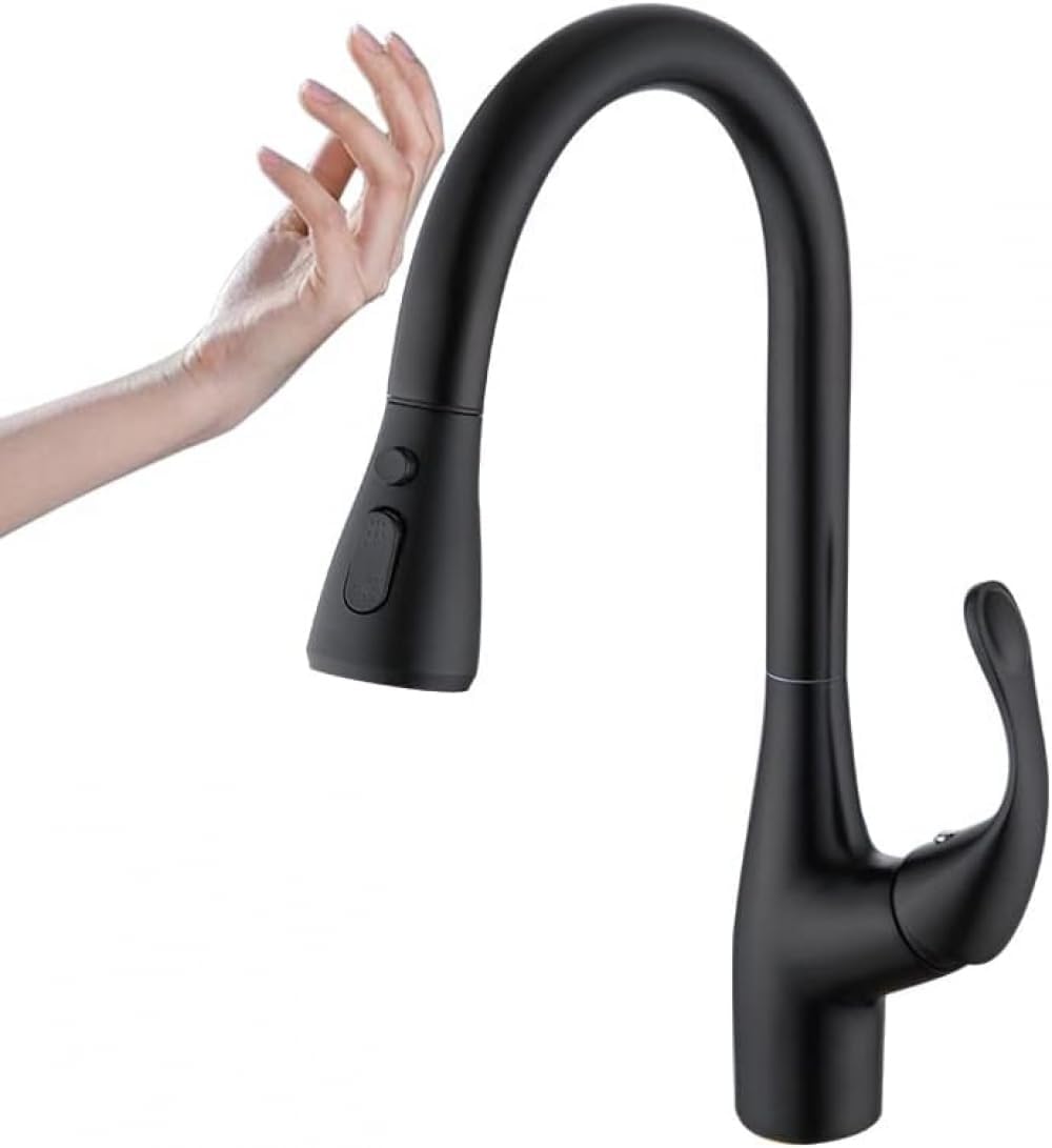 Kitchen Sink Faucet for Bar Farmhouse Commercial, Brass Pull Out Smart