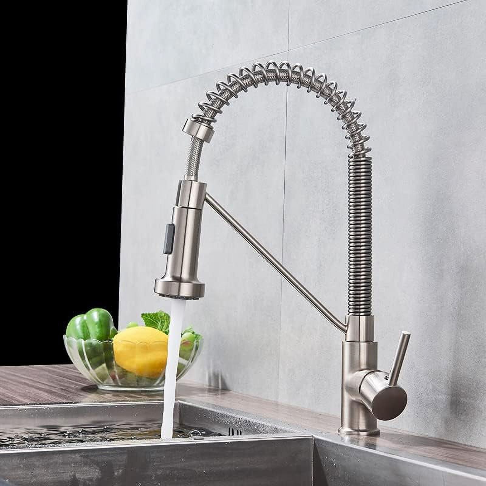 Kitchen Sink Faucet for Bar Farmhouse Commercial, Chrome/ Black Style ...
