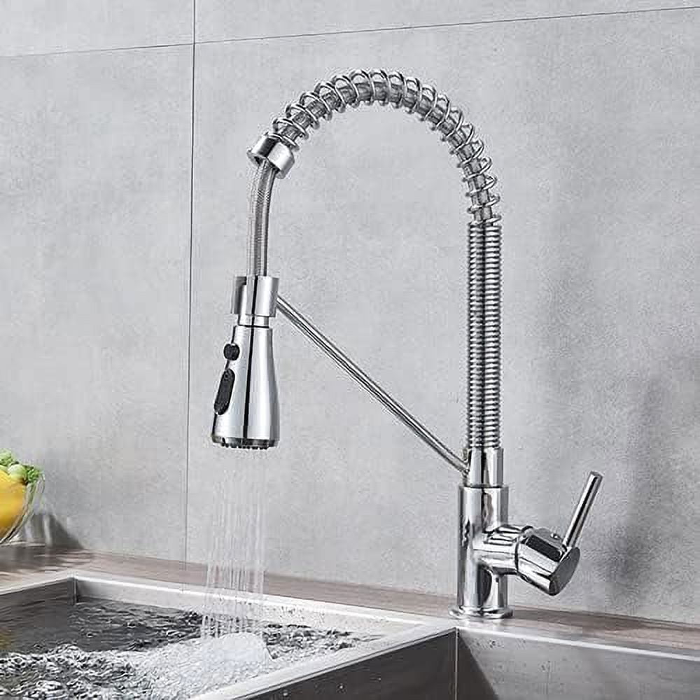 Kitchen Sink Faucet for Bar Farmhouse Commercial, Chrome/ Black Style