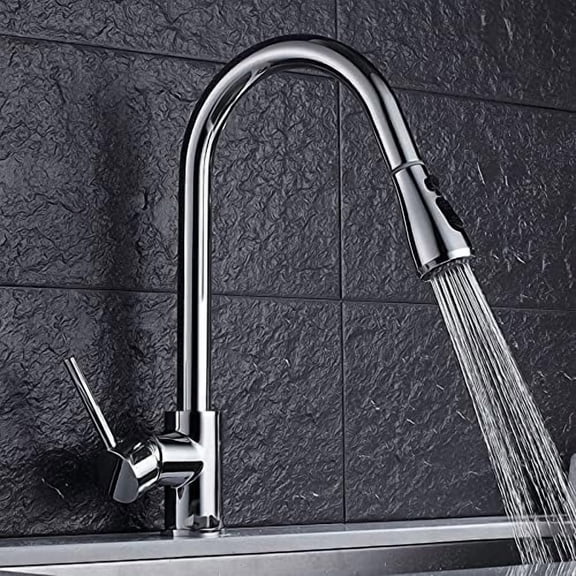 Kitchen Sink Faucet for Bar Farmhouse Commercial, Chrome/Nickel Sink Mixer Tap, Pull Out Kitchen Faucet, 360 Degree Rotation Kitchen Mixer Taps Kitchen Tap