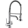 Kitchen Sink Faucet for Bar Farmhouse Commercial, Chrome Spring Pull