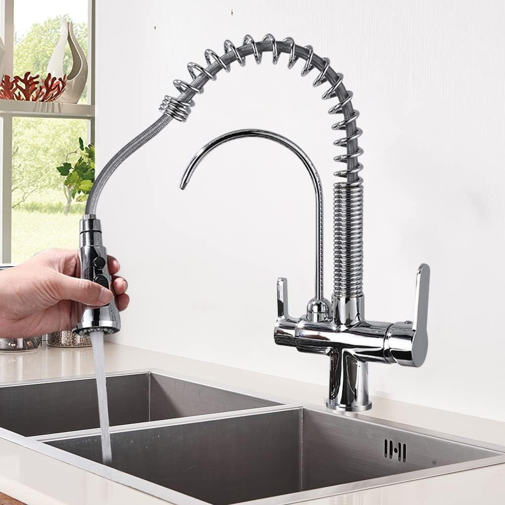 Kitchen Sink Faucet for Bar Farmhouse Commercial, Deck Mount Black