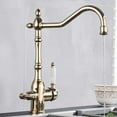 Kitchen Sink Faucet for Bar Farmhouse Commercial, Gold Kitchen Filter