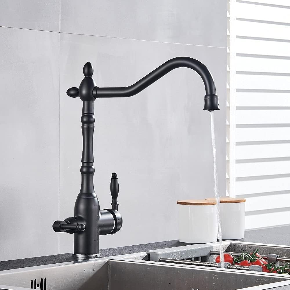 Kitchen Sink Faucet for Bar Farmhouse Commercial, Gold Kitchen Filter