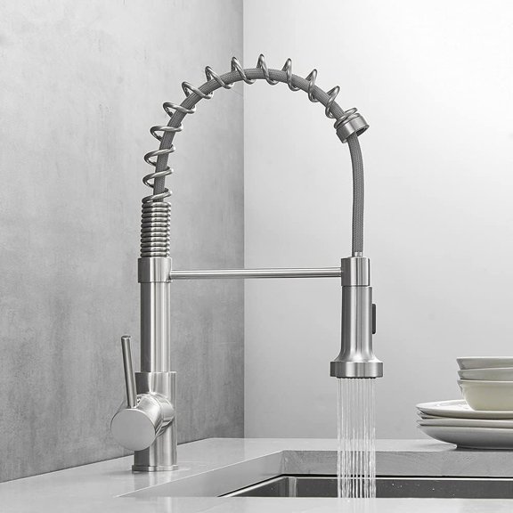 Kitchen Sink Faucet for Bar Farmhouse Commercial, Pull Out Kitchen Faucet, Gold and Black Kitchen Sink Mixer Tap, Chrome Kitchen Faucet, Vanity Water Tap, Rotating Sink Faucet
