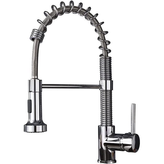 Kitchen Sink Faucet for Bar Farmhouse Commercial, Spring Pull Out Kitchen Faucet, Black Pull Down Kitchen Sink Faucet, Luxury Hot & Cold Total Brass Kitchen Mixer Tap