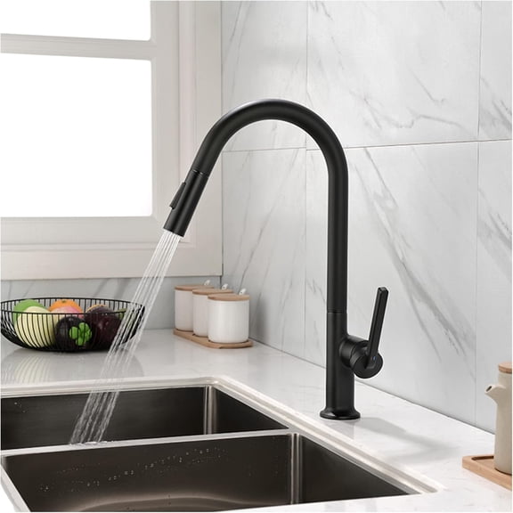 Kitchen Sink Faucet  Kitchen Faucets With Pull Down Sprayer  Dual Function Faucet For Kitchen Sink High Arc Single