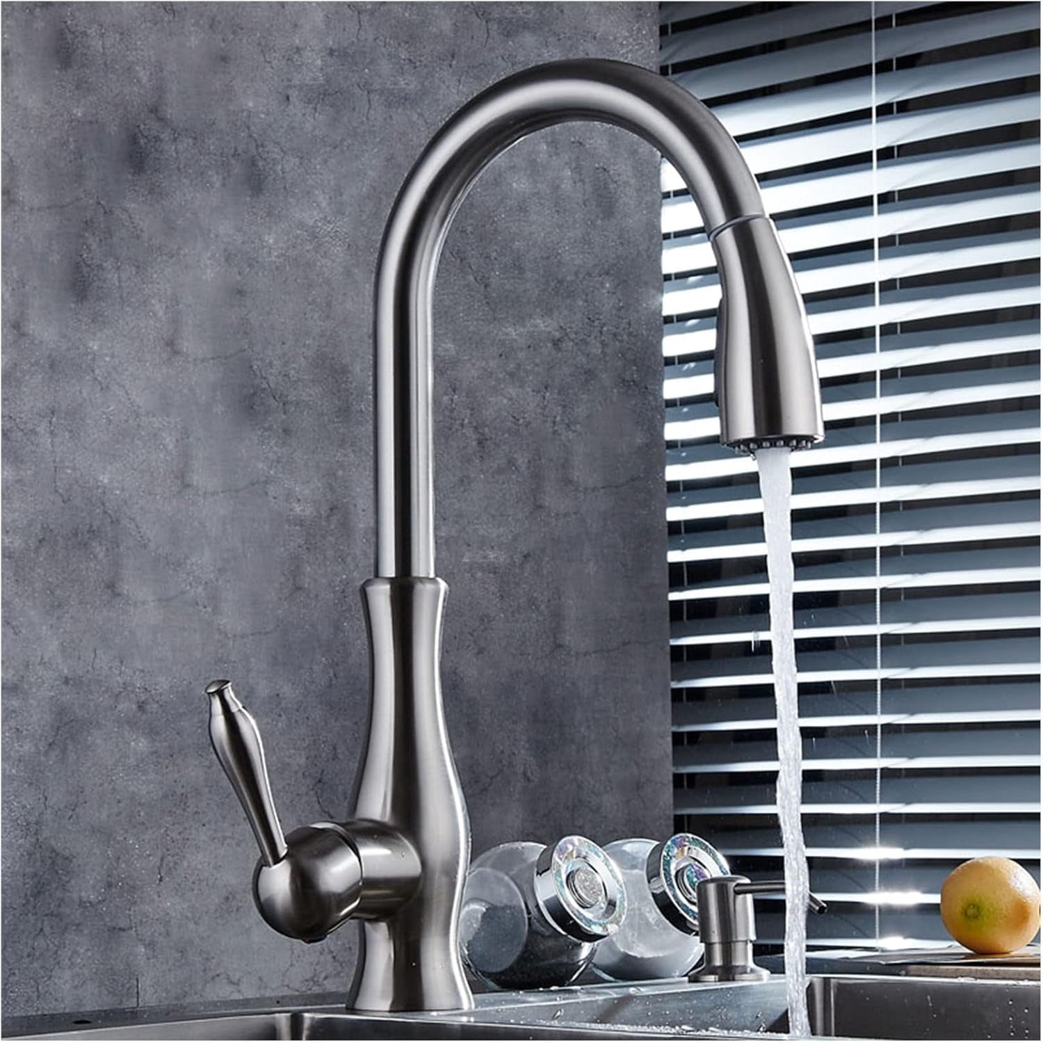 Kitchen Sink Faucet Light Luxury Brass Kitchen Faucet With Pull Down kitchen-sink-faucet-light-luxury-brass-kitchen-faucet-with-pull-down