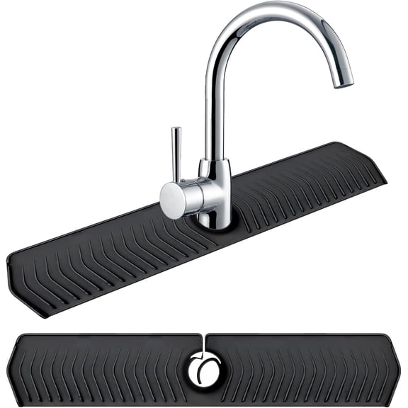 Kitchen Sink Faucet Mat, Foldable Splash Guard Instantly Protects Countertops, 2025 Silicone Draining Mat Keeps Sink Area Dry