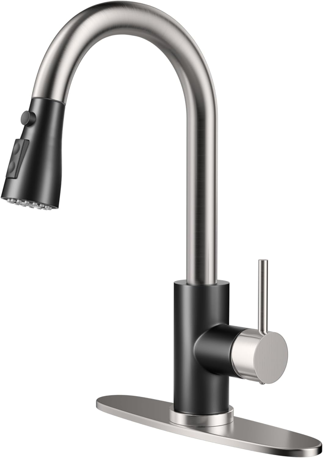 Black Nickel Stainless Steel Pull-Out Kitchen Faucet with Spray