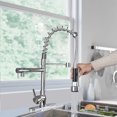Kitchen Sink Faucet Pull Down Sprayer Swivel Single Handle Mixer Tap
