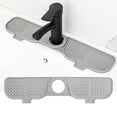 thumbnail image 1 of Kitchen Sink Faucet Splash Guard Mat, Silicone Draining Tray Pad with Fast-Dry Water Absorption, Universal Fit for Kitchen and Bathroom Sinks (42x10cm), 1 of 7