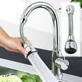 thumbnail image 1 of Kitchen Sink Faucet Sprayer with Hose, 360° Rotatable Faucet Booster, Water Saving Faucet Attachment, Food Grade Stainless Steel, Universal Fit for Home Kitchen Bathroom(6.1Inch,Silver), 1 of 7