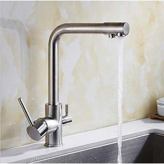 Kitchen Sink Faucet for Bar Farmhouse Commercial, Kitchen Faucets, Gold Faucet for Kitchen, Water Filter Tap, Three Way Sink Mixer Kitchen Faucet
